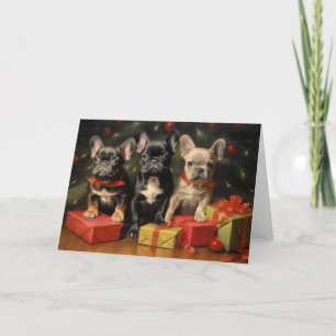 French Bulldog Christmas greeting card 2