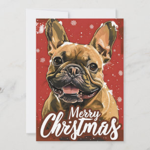 French Bulldog Christmas  Holiday Card