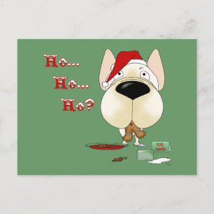 French Bulldog Christmas Holiday Postcard
