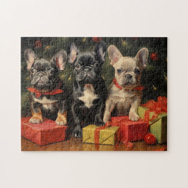 French Bulldog Christmas Jigsaw Puzzle (Horizontal)
