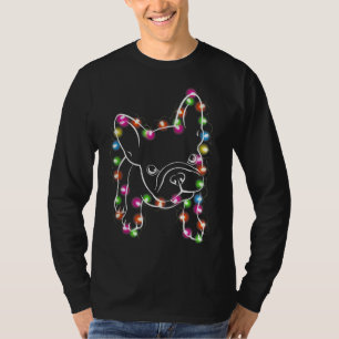 French Bulldog Christmas Light Funny Dog Lover Xma T-Shirt