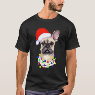 French Bulldog Christmas Light Pajama Cute Dog Pup T-Shirt
