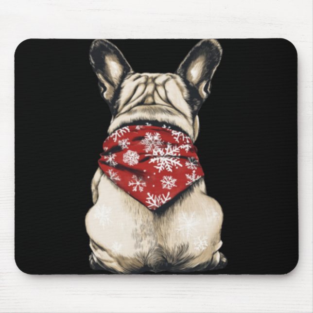 French Bulldog Christmas Lights Dog Lover Xmas Paj Mouse Mat (Front)