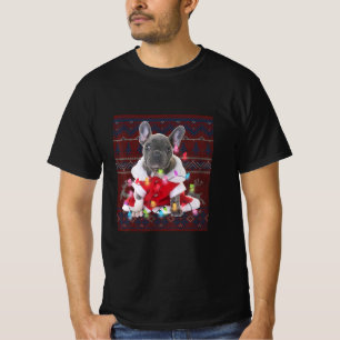 French Bulldog Christmas Lights Ugly Sweater Dog
