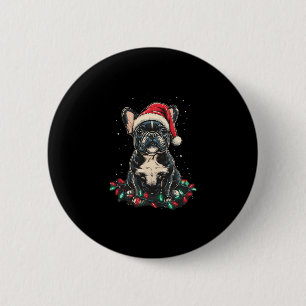 French Bulldog Christmas Lights Xmas Dogs Gifts Me 6 Cm Round Badge