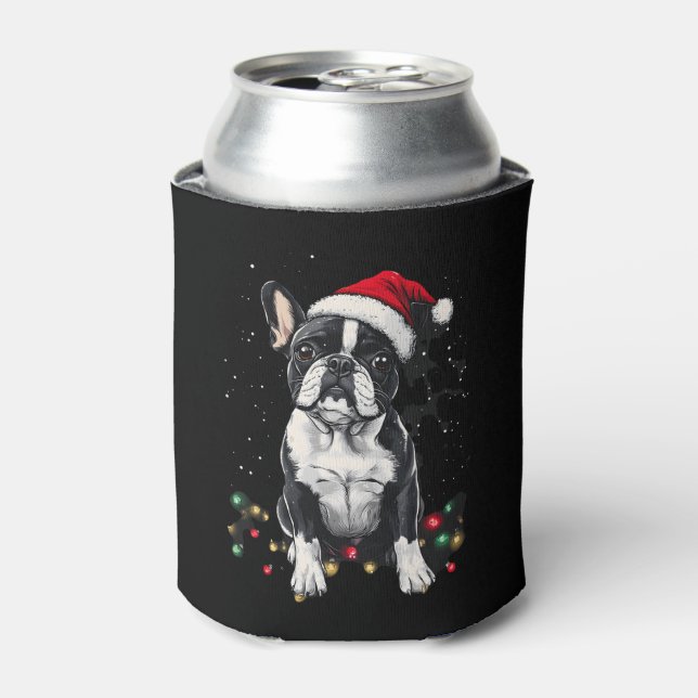 French Bulldog Christmas Lights Xmas Dogs Gifts Me Can Cooler (Can Front)