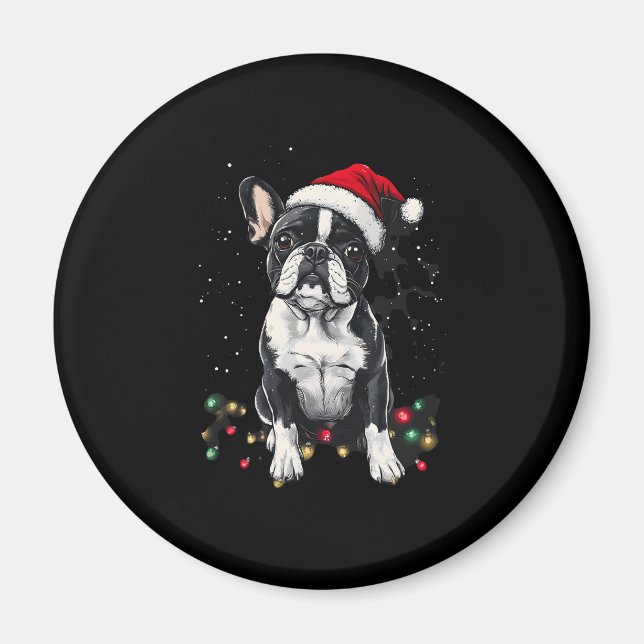 French Bulldog Christmas Lights Xmas Dogs Gifts Me Magnet (Front)