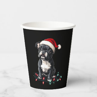 French Bulldog Christmas Lights Xmas Dogs Gifts Me Paper Cups