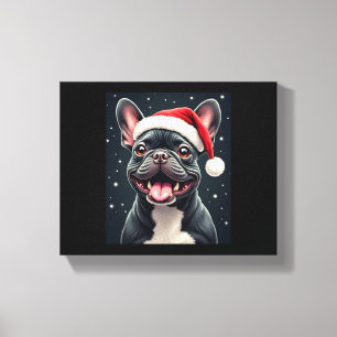 French Bulldog Christmas Long Sleeve T-Shirt Canvas Print