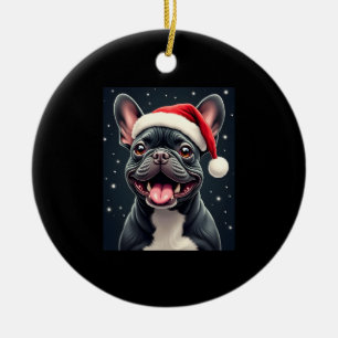 French Bulldog Christmas Long Sleeve T-Shirt Ceramic Tree Decoration