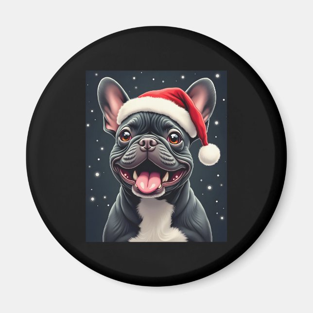 French Bulldog Christmas Long Sleeve T-Shirt Magnet (Front)