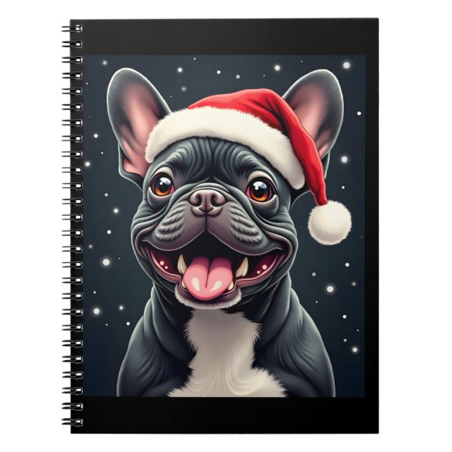 French Bulldog Christmas Long Sleeve T-Shirt Notebook (Front)