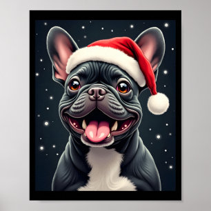 French Bulldog Christmas Long Sleeve T-Shirt Poster