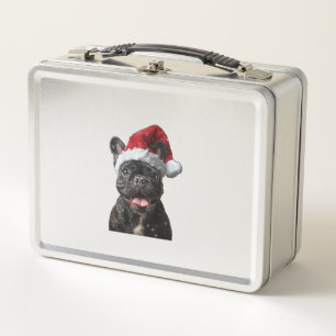 French Bulldog Christmas  Metal Lunch Box