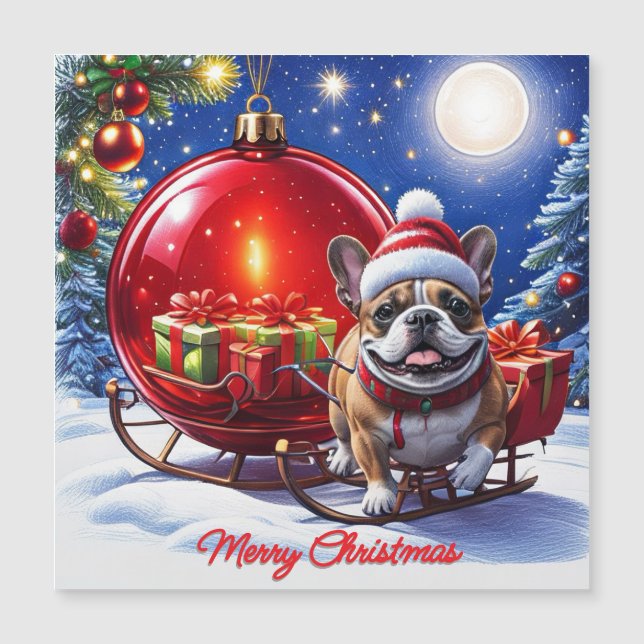 French Bulldog Christmas Ornament Christmas (Front)