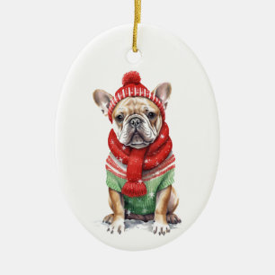 French Bulldog Christmas Ornament – Cute Holiday