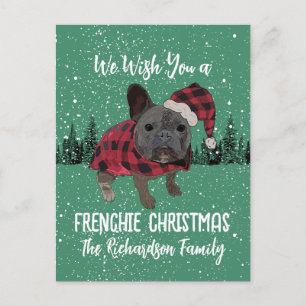 French Bulldog Christmas Personalised Dog Frenchie Postcard