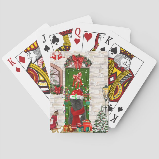 French Bulldog Christmas  Playing Cards (Back)