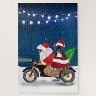 French Bulldog Christmas Santa Claus  Jigsaw Puzzle