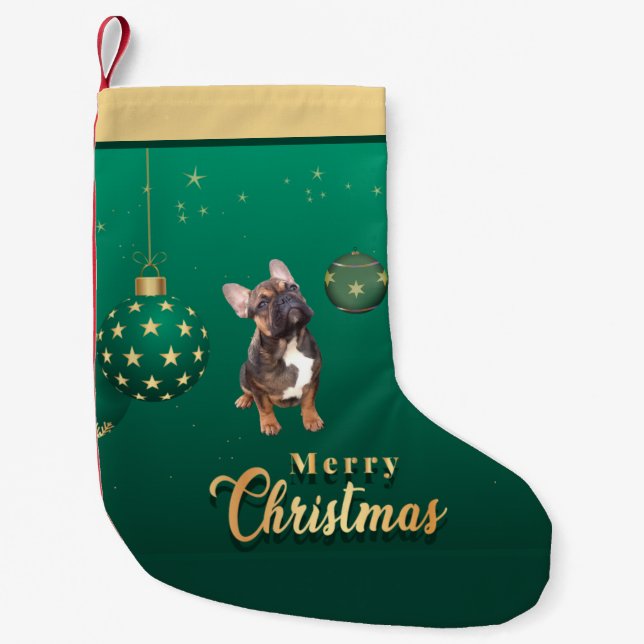 French Bulldog Christmas Small Christmas Stocking (Front)