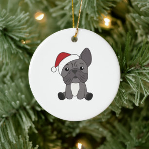 French Bulldog Christmas Snow Winter Animals Ceramic Tree Decoration