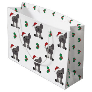 French Bulldog Christmas Snow Winter Animals Large Gift Bag