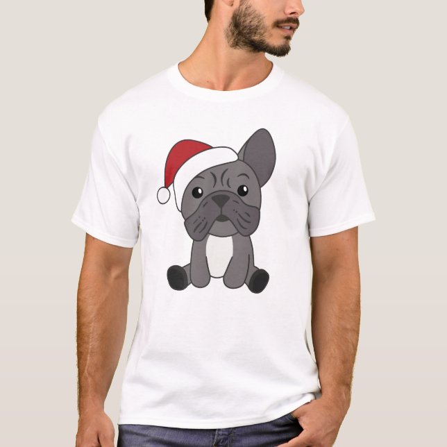 French Bulldog Christmas Snow Winter Animals T-Shirt (Front)