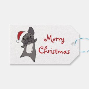 French Bulldog Christmas Snow Winter Animals Truck Gift Tags