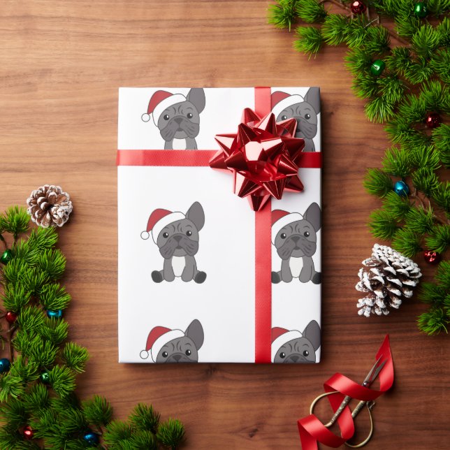 French Bulldog Christmas Snow Winter Animals Wrapping Paper (Holiday Gift)