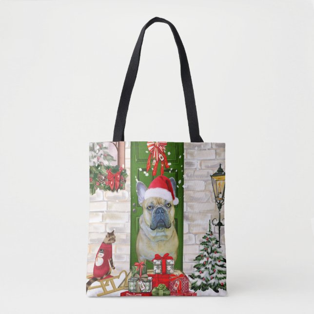 French Bulldog Christmas  Tote Bag (Front)