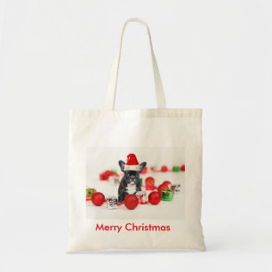French Bulldog Christmas Tote Bag 100% Cotton