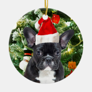 French Bulldog Christmas Tree Ornaments Snowman