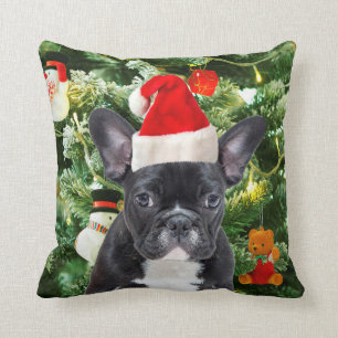 French Bulldog Christmas Tree Ornaments Snowman Cushion