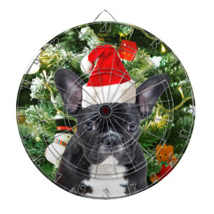 French Bulldog Christmas Tree Ornaments Snowman Dartboard