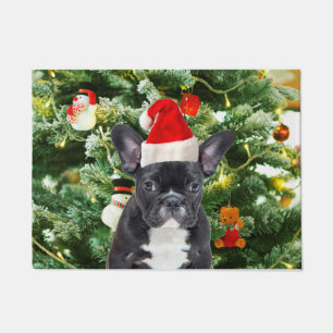 French Bulldog Christmas Tree Ornaments Snowman Doormat