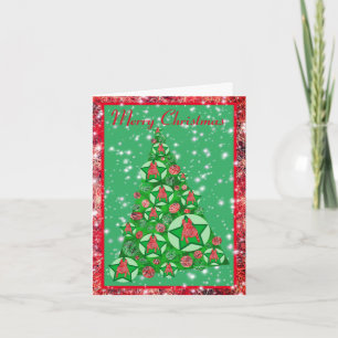 French Bulldog Christmas Tree w/ Cute Stars Card