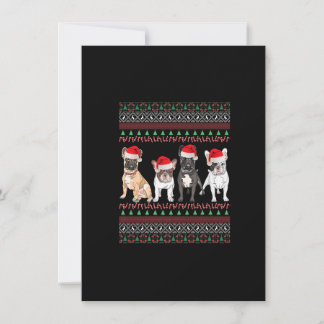 French Bulldog Christmas Ugly Frenchie Mum Xmas Pr Invitation