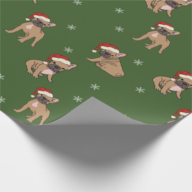 French Bulldog Christmas Wrapping Paper (Corner)