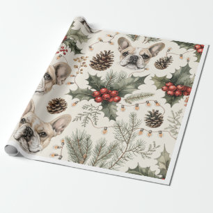 French Bulldog Christmas Wrapping Paper Pet Gift