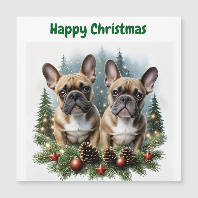 French Bulldog Christmas Wreath Bulldog (Front)