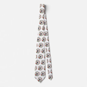 French Bulldog Christmas Wreath Festive Pup Tie