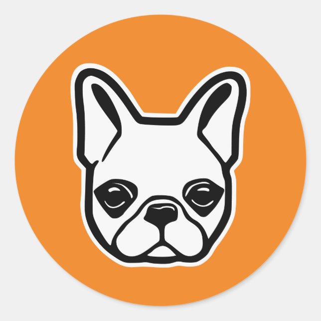 French Bulldog Classic Round Sticker (Front)