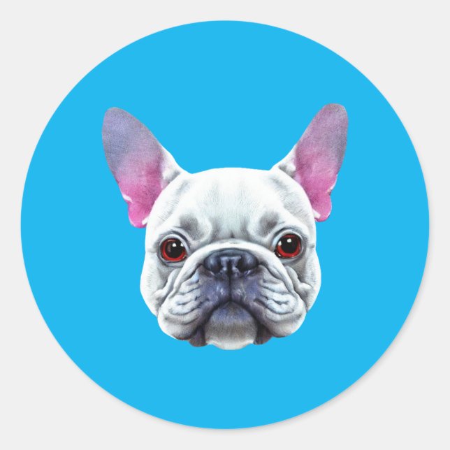 French Bulldog Classic Round Sticker (Front)