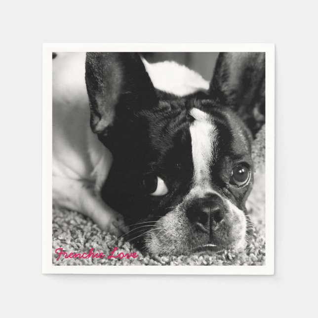 French Bulldog Cocktail Napkins (Front)