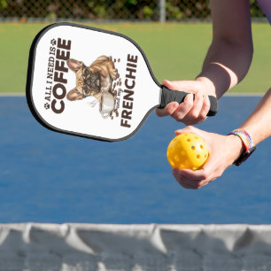 French Bulldog Coffee Frenchie Dog Pickleball Paddle