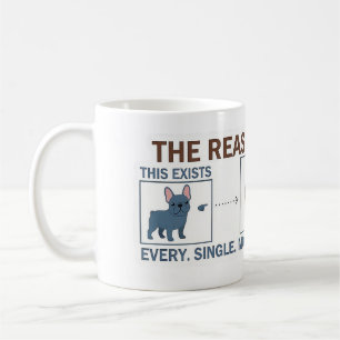 French Bulldog Coffee Reason Infographic Funny Dog Mug