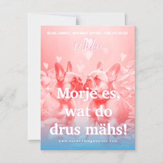 French Bulldog Cologne Save the Date Magnetic Invitation