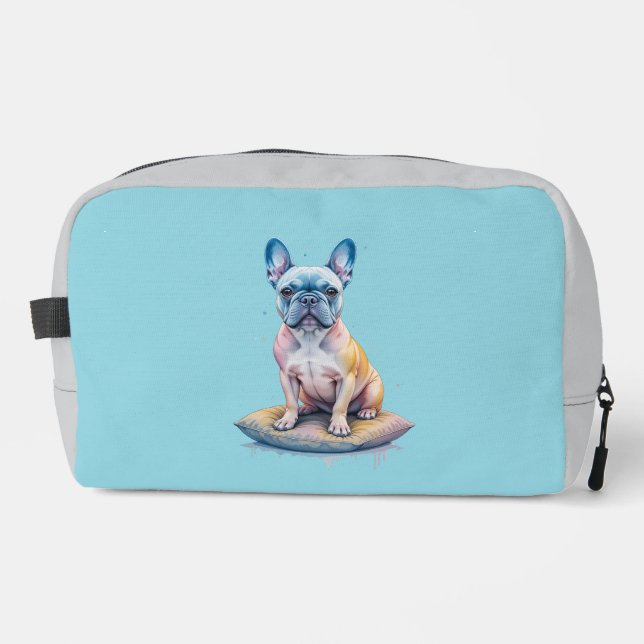 French Bulldog Colorful and Artistic Dopp Kit (Front)