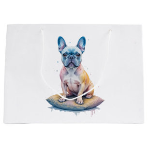 French Bulldog Colorful and Artistic Large Gift Bag
