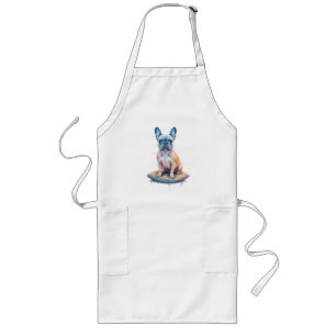French Bulldog Colorful and Artistic Long Apron